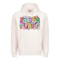 Pale Pink Easter Nurse Premium Hoodie - CowhideDigitalArt