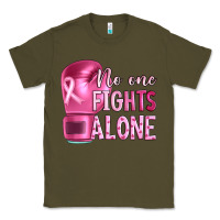 Army Green Breast cancer no one fights alone boxing Classic Tee - Artiststas