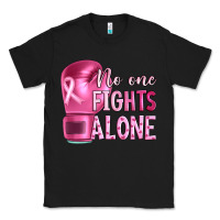 Black Breast cancer no one fights alone boxing Classic Tee - Artiststas