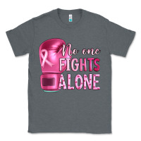 Charcoal Heather Breast cancer no one fights alone boxing Classic Tee - Artiststas