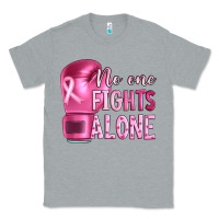 Heather Grey Breast cancer no one fights alone boxing Classic Tee - Artiststas