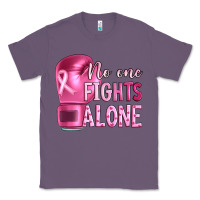 Lavender Breast cancer no one fights alone boxing Classic Tee - Artiststas