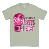 Matcha Breast cancer no one fights alone boxing Classic Tee - Artiststas