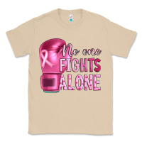 Mushroom Breast cancer no one fights alone boxing Classic Tee - Artiststas