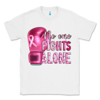 White Breast cancer no one fights alone boxing Classic Tee - Artiststas