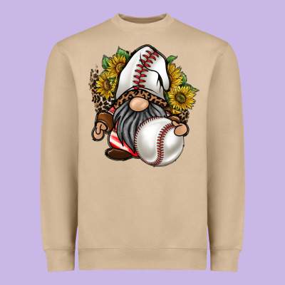Baseball Gnome Heavyweight Sweatshirt Designed By Racoondesign