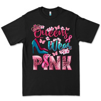 Black Queens wear pink Breast Cancer Premium Tee - NancyCooperArtShop
