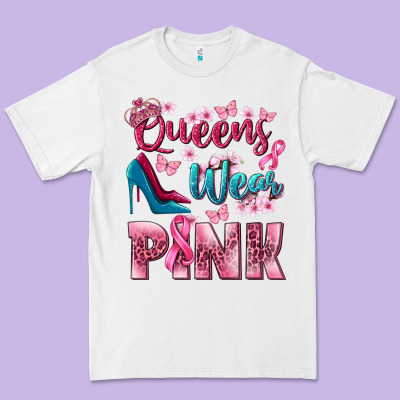 Queens Wear Pink Breast Cancer Premium Tee Designed By Nancycooperartshop
