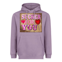 Lavender valentine's day sucker for you Heavyweight Hoodie - BarkalooDesign