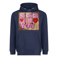 Navy valentine's day sucker for you Heavyweight Hoodie - BarkalooDesign