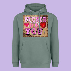 Valentine's Day Sucker For You Heavyweight Hoodie Designed By Barkaloodesign