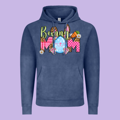 Easter Day Bunny Mom Vintage Hoodie Designed By Oliviacreatesart