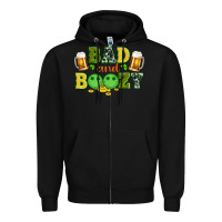 Black bad and boozy wıth beer and coins Zipper Hoodie - Artiststas
