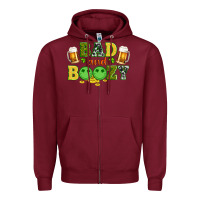Burgundy bad and boozy wıth beer and coins Zipper Hoodie - Artiststas
