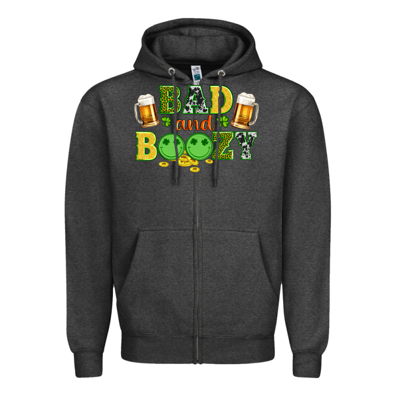 Bad And Boozy Wıth Beer And Coins Zipper Hoodie by Artiststas | Teevron