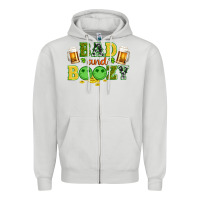 Dove Grey bad and boozy wıth beer and coins Zipper Hoodie - Artiststas