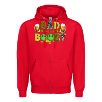 Red bad and boozy wıth beer and coins Zipper Hoodie - Artiststas