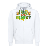 White bad and boozy wıth beer and coins Zipper Hoodie - Artiststas