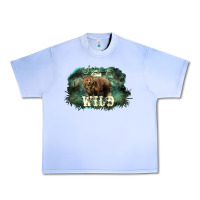 Grape Ice Stay wild night Grizzly Bear Urban Heavy Tee - HowdyJamesFarm