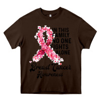 Chocolate Brown in this family fights alone breast cancer awareness Heavy Core Tee - Bettercallsaul