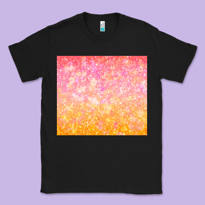 Orange Pink Ombre Glitter Classic Tee Designed By Tumblerdesignbyshophia