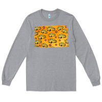 Heather Grey School Bus Pattern Long Sleeve Tee - Jasminsmagicworld