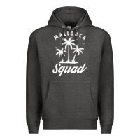 Charcoal Heather Mallorca Squad Beach Summer Surfing Swimming Travel Vacation Premium Hoodie - longCreatives