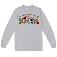 Moon Dust Xoxo Valentine skulls Valentine's Day Long Sleeve Tee - FaDigitalArtStudio