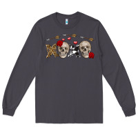 Smoke Xoxo Valentine skulls Valentine's Day Long Sleeve Tee - FaDigitalArtStudio