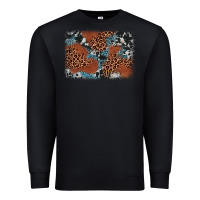 Black leopard cowhide background Premium Sweatshirt - BarkalooDesign