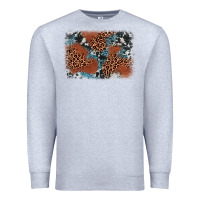 Heather Grey leopard cowhide background Premium Sweatshirt - BarkalooDesign
