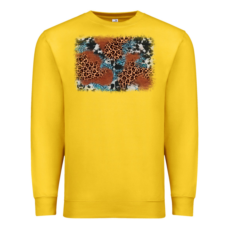 Leopard Cowhide Background Premium Sweatshirt by BarkalooDesign | Teevron