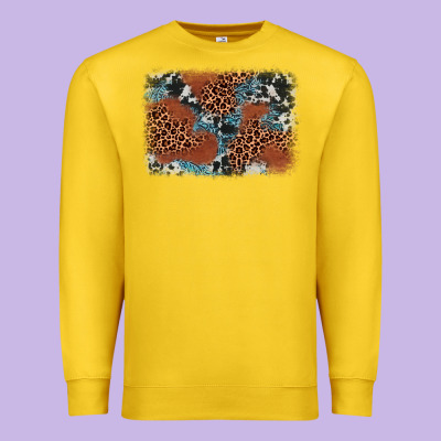 Leopard Cowhide Background Premium Sweatshirt Designed By Barkaloodesign