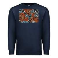 Navy leopard cowhide background Premium Sweatshirt - BarkalooDesign
