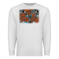 Oatmeal Heather leopard cowhide background Premium Sweatshirt - BarkalooDesign