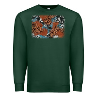 Sports Green leopard cowhide background Premium Sweatshirt - BarkalooDesign