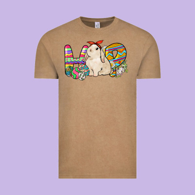 Hop Rabbit Easter Day Vintage Tee Designed By Howdyjamesfarm