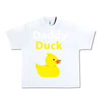 White Funny Daddy Duck Rubber Duck Urban Heavy Tee - longCreatives