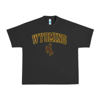 Pigment Black Womens Wyoming Cowboys Apparel Fan Favorite Arch Urban Heavy Tee - longCreatives