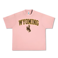 Salmon Womens Wyoming Cowboys Apparel Fan Favorite Arch Urban Heavy Tee - longCreatives