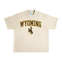 Sandshell Womens Wyoming Cowboys Apparel Fan Favorite Arch Urban Heavy Tee - longCreatives