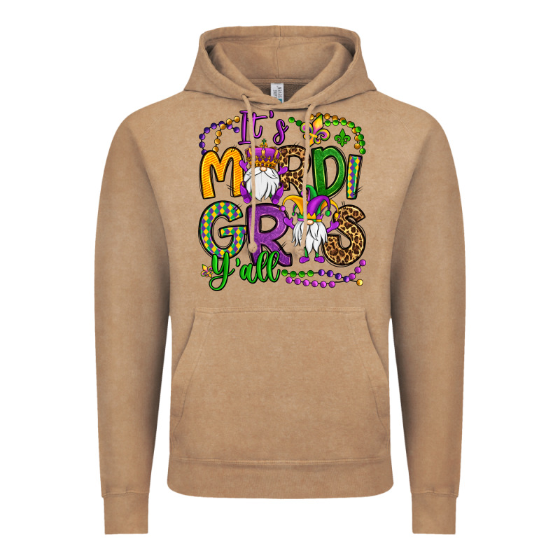 It's Mardi Gras Y'all Gnomes Vintage Hoodie by OliviaCreatesArt | Teevron