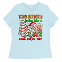 Baby Blue torn between lookin' like a snack and eatin' one Ladies Tee - texasbilliewilder