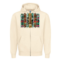Sandshell football serape cowhide turquoise glitter  brushstrokes Zipper Hoodie - Artiststas