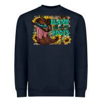 Navy blame all on my roots Heavyweight Sweatshirt - RacoonDesign