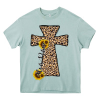 He Is Risen Leopard Cross Heavy Core Tee | Teevron