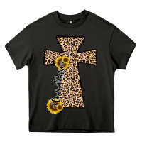 Asphalt he is risen leopard cross Heavy Core Tee - JahusDesignShop