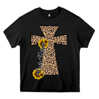 Black he is risen leopard cross Heavy Core Tee - JahusDesignShop