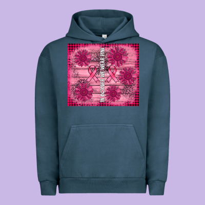 In October We Wear Pink Urban Hoodie Designed By Adodesignshop