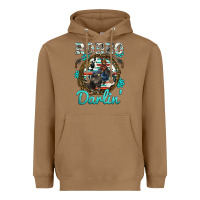 Toasted Coconut western rodeo darlin' bullfighter serape cowhide turquoise gemstones Heavyweight Hoodie - BarkalooDesign